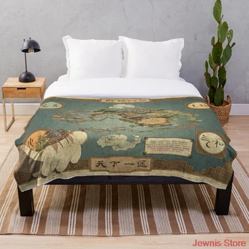 Avatar the Last Airbender Zemljevid Vrgel Odejo flanela Sherpa bedspread posteljnina kavč piknik krzno mehko odejo