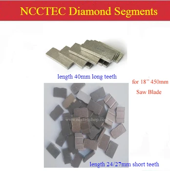 NCCTEC Diamantnih segmentov beljenje zob glave za Premer 18
