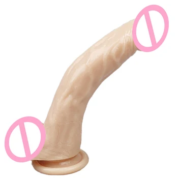 Sex Igrače Lepe Gume Penis Mehko Realističen Dildo Veliko Masturbacija Gume Dick Long Ženske Masaža Palico Ponaredek Butt Plug Meso