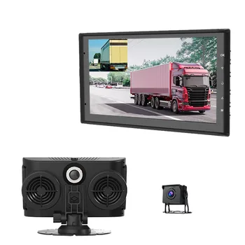 AHD 1080P 7 palčni BT Tovornjak DVR Spremljanje Vožnje Diktafon Dvojno Objektiv Spredaj/Zadaj Dvojno Snemanje HD Night Vision Obračanje Fotoaparat