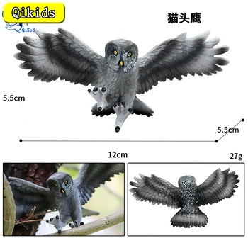 Otrok je Trdna Statične Simulacije Divje Živali Bird Model Ptica Eagles Širjenje-wingeds Sova Strani-mades Igrače, Okraski Številke Darila