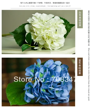 24 X 15 cm Kakovosti Svile cvetja Eno Hydrangea Steblo multicolor