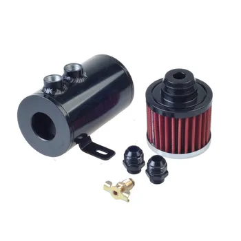auto motorno kolo, Aluminijast Olje Ulov Lahko Rezervoar Rezervoar s filter črno mini OCT1118a z 9 mm VGRADNJO