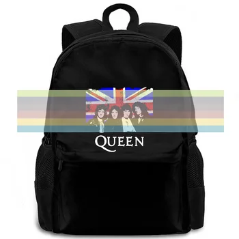 Kraljica Rock Band Bohemian Rhapsody Freddie Mercury Zastava Črna Najnovejši Neznancu, kar ženske moški nahrbtnik za prenosni računalnik potovanja