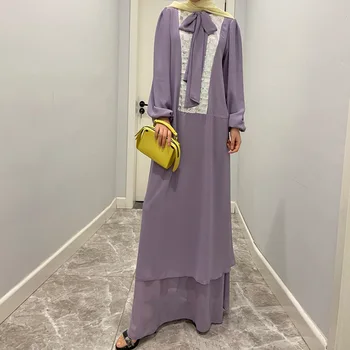 Ramadana Tam Kaftan Dubaj Abaya Turčija Muslimanske Ženske Dolga Obleka Islam Caftan Marocain Večerne Obleke Eid Mubarak Haljo Femme Abayas