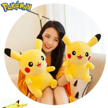 25-55 CM Pokemon Nasmeh Pikachu Sedel Držo Model Risanka Cute Anime Slika Pet Pliš Plišaste Lutke Igrače Otroci Xmas Darila