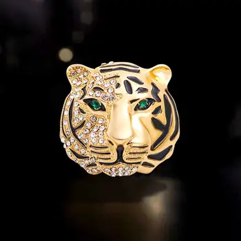 Pol Obraza, Diamantni Set Kaplja Olje Tiger Glavo Prevladujoči Moški Osebno Broška Ustvarjalne Obleko Pribor Pin