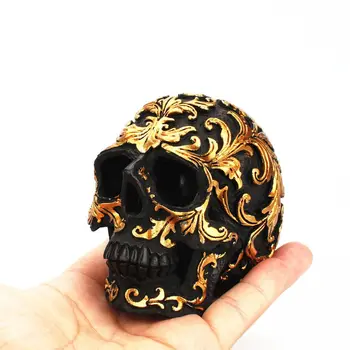 Groza Smolo Stranka Dobave Kip Figur Okraski Halloween Dekoracijo Lobanje Kiparstvo Opremo Doma Skull Head