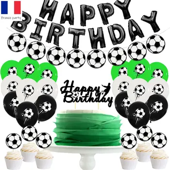 nogomet rojstni dan torta dekoracijo nogomet rojstni dan temo stranki nogometni ljubitelji happy birthday party dekoracijo balon 27pcs