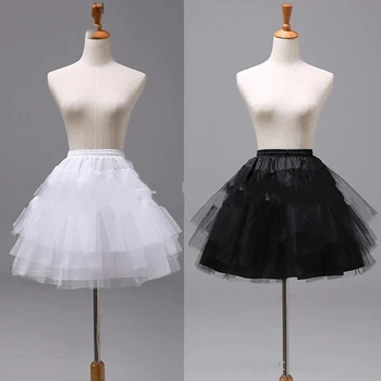 Vrhunska Bela Črna Balet Petticoat Til Ruffle Kratka Poročne Lolita Krilo Pettiskirt Underskirt Jupon Sous Robe