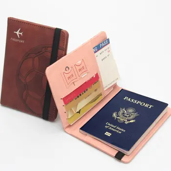 Anti-magnetna nogomet potnega lista imetnika kreditne kartice imetnik vozovnice multi-card trak potovanja, potni list primeru nastavite knjiga