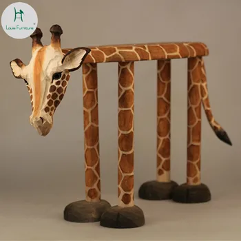 Louis Moda Masivnega Lesa, Ročno Izdelana Velike Živali Žirafa Čevlji Mehko Okraski Za Odrasle