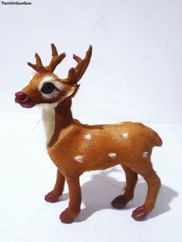 o 12x4x14cm simulacije sika jelena težko model polietilen& krzno, krzneni izdelki jelena prop, obrtni dom dekoracijo darilo s1548