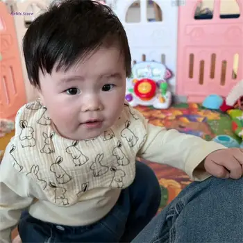 Risanka Baby hlače z Oprsnikom Bombaž Dihanje Burp Krpo 360 Rotacijski Vrstic za Baby Dekleta Fantje Prehranjevanja in Slinjenje Darilo Dobave