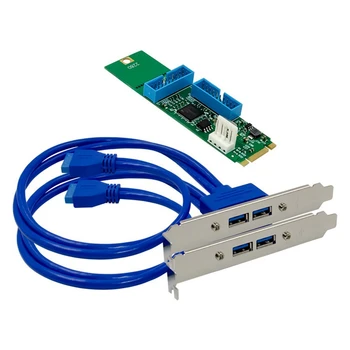M. 2 B+M 19PIN USB3.0 Širitev Kartica PCIE NEC720201 4 Vrata Ultra High Speed Širitev Kartice za PC