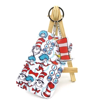 Božič Mačka Dvojno stranicami pregleden akril animacija risanka ključnih verige ustvarjalne mobilni telefon darilo perifernih akril ključ 