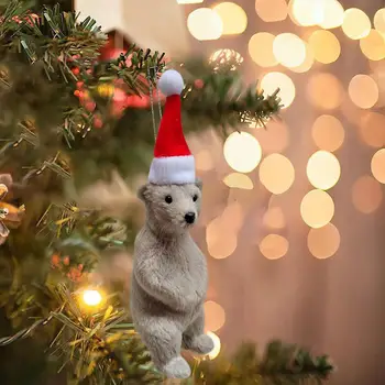 Simulacija Nosijo Obesek Lutka, ki Visi z Okraski Božič Klobuk Srčkan Visi Xmas Tree Okraski Novo Leto Praznično Stranka Dobave