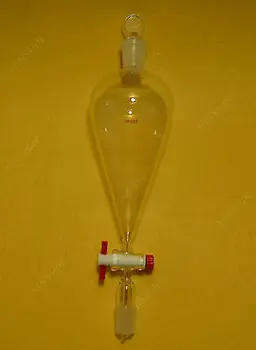 500 ml,24/29,Steklo Pyriform Separatory Lijak,Hruškaste Oblike,PTFE Stopcock
