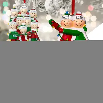 2022 Nove Božič Obesek Visi Družina Smole Zlitine DIY Ime Blagoslov Novo Leto Božično Drevo Spusti Okras Doma Dekoracijo