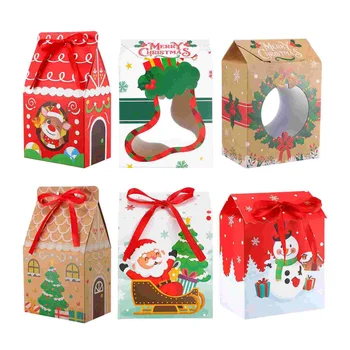 Škatle Božično Darilo Cookiefor Candy Stranka Daje Giftstin Zavijanje Uslug Papir Zdravljenje Večino Mini Reciklirati Packagingcraft
