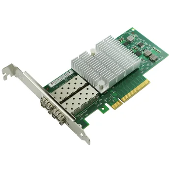 2 Port 10-Gigabitno Optični Ethernet Strežnik za Kartice JL82599ES Čipov, PCI-E X8 SFP+ NIC