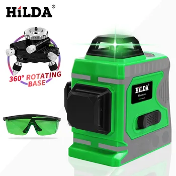 Hilda laser ravni ir ravni zeleno luč merilnik avtomatsko linijo v skladu meter
