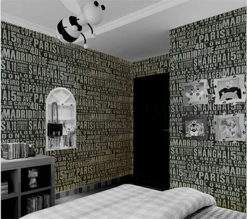 Beibehang Sodobno dekoracijo doma angleške črke Ozadje, Dnevna soba, TV Ozadje Otroke, Soba za Ozadje papier peint
