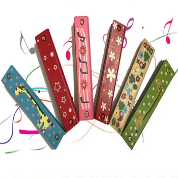 16 Luknje Srčkan Harmonika, Glasbila, Montessori Izobraževalne Igrače, Risanke, Otroški Pihalni Otrok Darilo