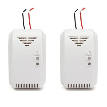 2Pcs 12V UNP Propan Butan Gorljivih Plinov Puščanje Alarm Detektor Senzorja Bliskavico LED Alarm Sound Motornih Alarm Home Security
