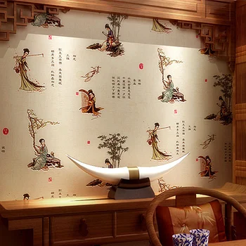 Kitajski antične poezije lepoto ozadje dnevna soba študija teahouse TV ozadju stene ozadje Kitajski klasična ozadje