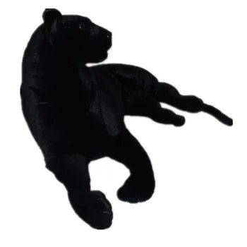 simulacija živali velika igrača, črno nagnjeni panther plišastih igrač ,Božično darilo h255