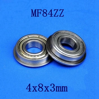 100 kozarcev/veliko MF84ZZ prirobnico nosijo 4x8x3 mm MF84 miniaturni prirobnica globoko groove kroglični ležaji 4*8*3