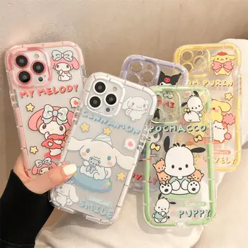 Kawaii Sanrio Svetlobna Telefon Primeru Pochacco Pribor Cute Anime Uporablja Iphone14Promax 13 12 11 Xsmax Xr Anti-Spusti Dekleta Darilo