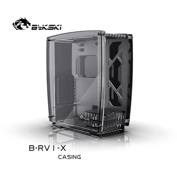 Bykski B-RV1-X PC Primeru Podporo MINI ITX / MICRO ATX / ATX matične plošče Namiznih računalnikov Igralec Kabinet Popolnoma Prozorno Steklo