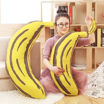 Huggable Mehko Banana Blazino Plišastih Igrač Srčkan Banana Obesek Lutka Dekle Spi Na Postelji Dolg Posnetek Noge Blazino Dolgo Glavo Dvojno Blazino