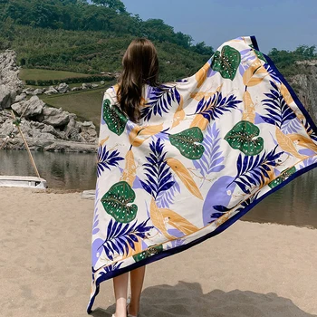 Pomlad in poletje nov prihod priložnostne elegantno divje visoke kakovosti šal za zaščito pred soncem plaža moda tisk udobno big letnik šal