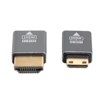 2pcs/set 4K@60hz Združljiv Micro HDMI Ženski na Mini Moški & HDMI 1.4 Moški Adapter