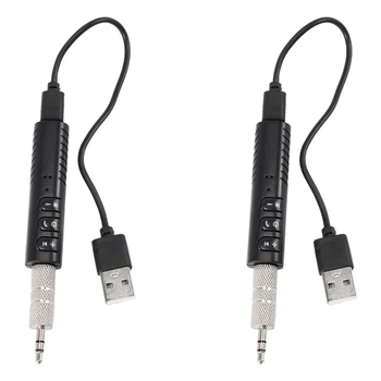 2Pcs 3.5 Mm Jack, Bluetooth Komplet Brezžične Hands-Free Music Avdio Sprejemnik Adapter za Avto AUX Kit